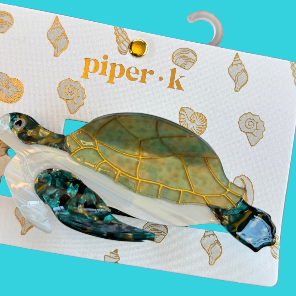Turtle Claw Clip New Release NWT Sea Turtle Hair Clip - Picture 3 of 6